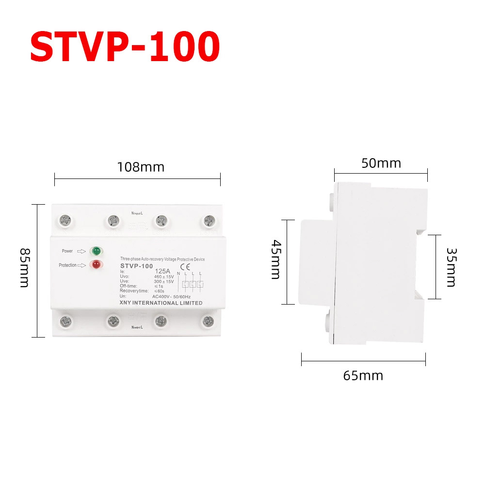 STVP100 Protetor de sobretensão e subtensão trifásico aprimorado