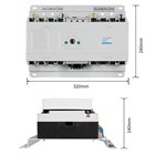 Interruptor de transferência automática de energia dupla tipo terminal